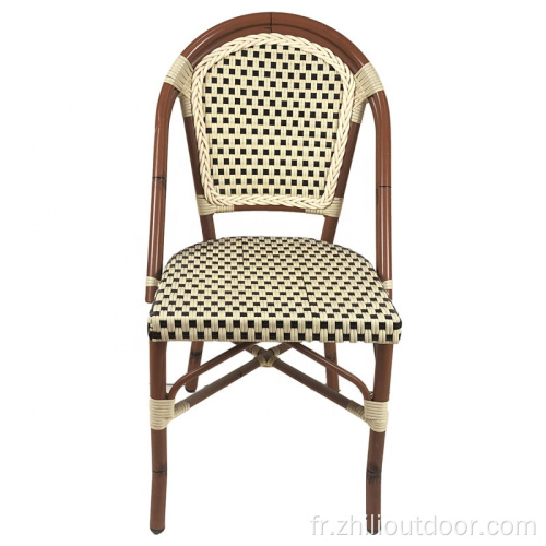 Chaise de rotin de bistrot de bistrot en plein air de meubles de patio pas cher